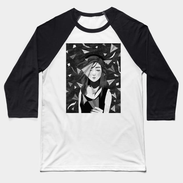 Paper airplanes - B&W Baseball T-Shirt by nuny.designs